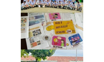 Siswa Kelas XI MAN 1 Deli Serdang Kampanyekan Madrasah Damai Lewat Poster, Brosur, dan Pin