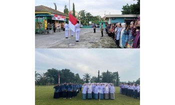 MAN 1 Deli Serdang Ikuti Upacara HUT RI Ke- 80 di Dua Tempat Dengan Semangat Kebersamaan dan Kedisiplinan